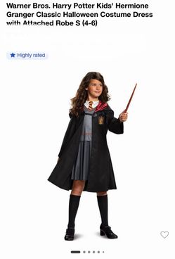 Harry Potter Hermione Granger Kids Costume Size S (4-6)