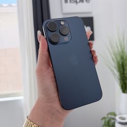 iPhone 15 Pro Att or cricket 128Gb blue used