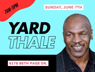 YARD SALE - SATURDAY, JUNE 7TH (FONTANA)
