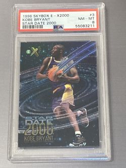 Kobe Bryant 1996-97 E-X2000 Star Date 2000 PSA 8 Near MINT graded rookie card.