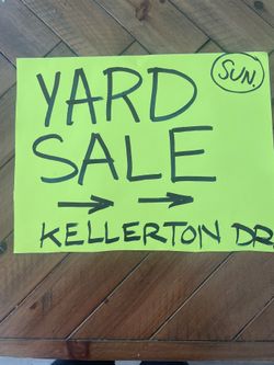 Yard Sale Today Only