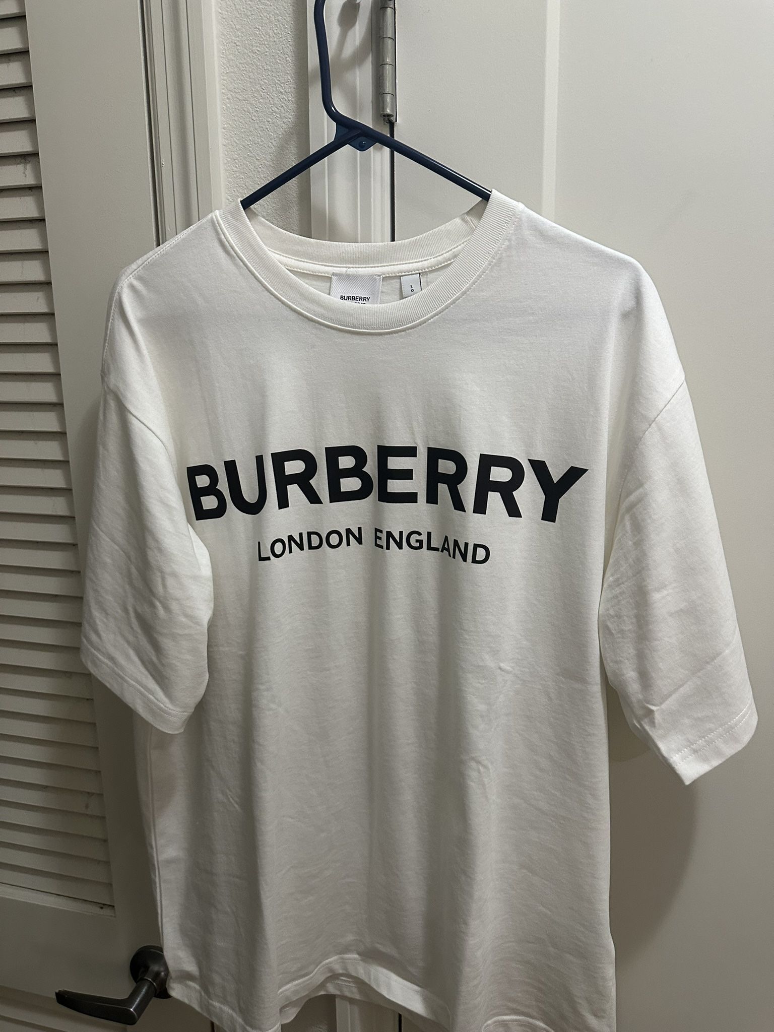 White Burberry Shirt Large