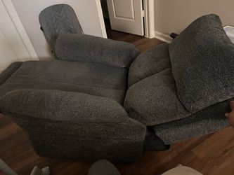 Gray swivel recliner chair