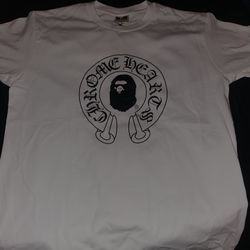 BAPE Chrome Hearts Collab Tee NEW – White/Black
