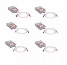 Juno Contractor Select WF 4 in. Adjustable Lumen & CCT Canless IC Rated Dimmable Integrated LED Recessed Light Trim (6-Pack)