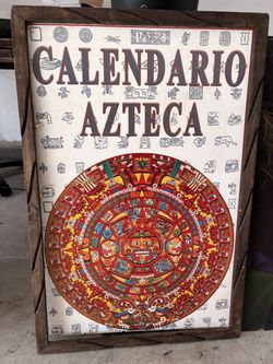 Calendario Azteca Framed Wall Art