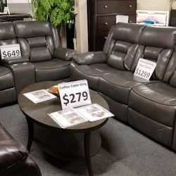Brand New Manual Reclining Sofa + Loveseat 2PCs Set