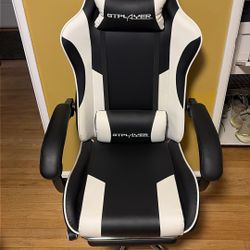 GTPlayer Gaming Chair | Reclining & Leg Rest Pull Out | Black