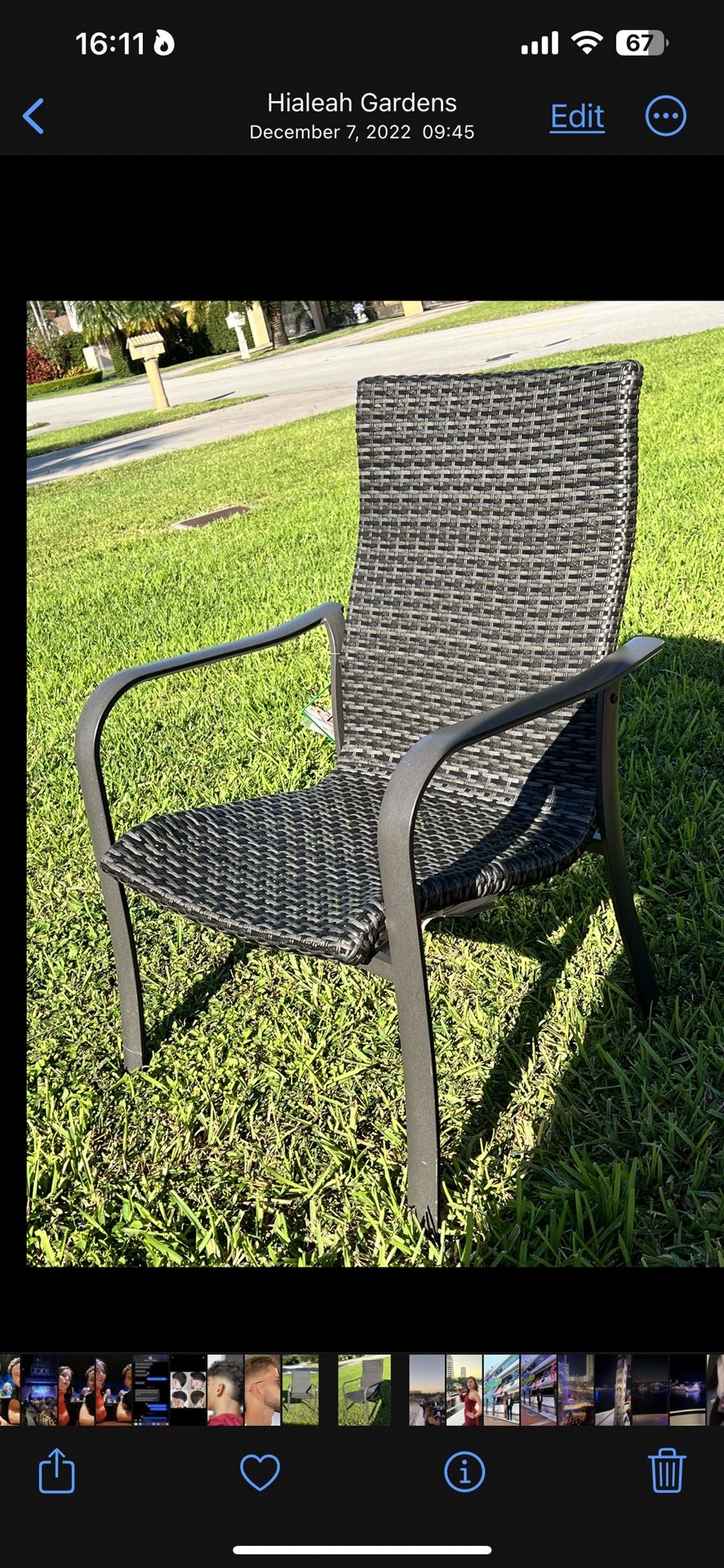 Agagio Brown Patio Chair