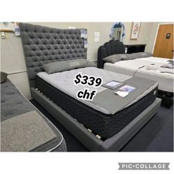 Dark Gray California King Size Bed Frame  // Mattress Sold Separately 