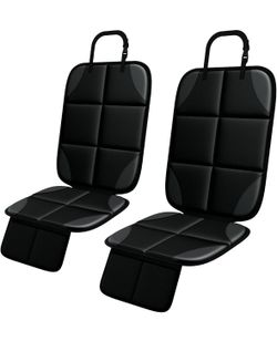 Car Seat Protector MHO+All 2 Pack Auto for Child Baby Car Seats - Large CarSeat Sit Savers Mat with Waterproof 600D Fabric & 2 Storage Pockets, Crash
