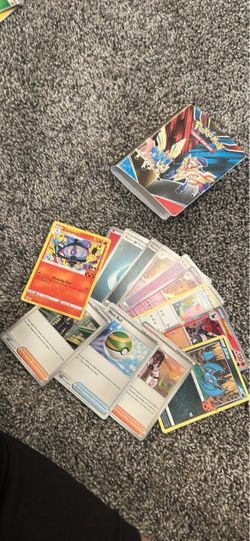 Pokémon cards and case