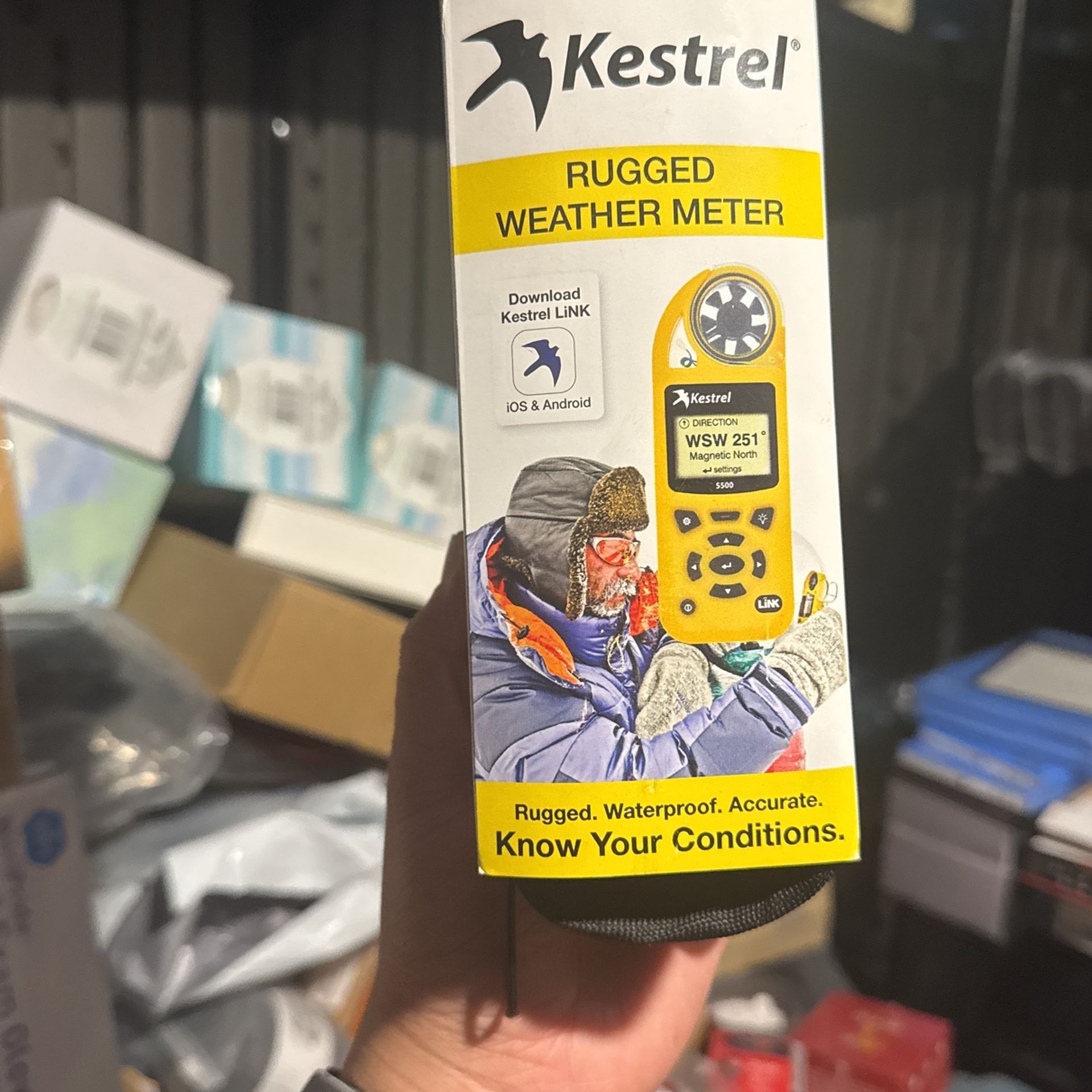 Kestrel 5500 Pocket Weather Meter with LiNK and Vane Mount Yellow