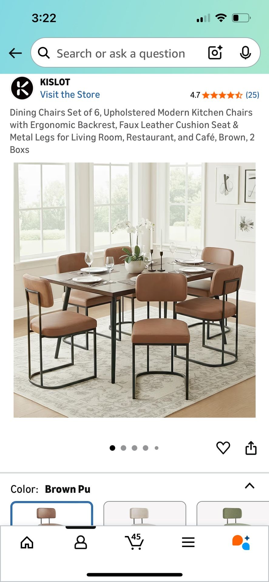 KISLOT Dining chairs Set Of 6