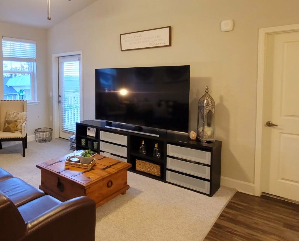 Black/Brown & Glass Drawer Shelves