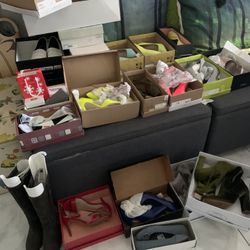  Shoes  And Boots For Sale Sizes 6, Most Are 6.5 And 7. Around  180 To Look Thru Various  Prices Half Off The Price Paid Start At $10 And Up To $200