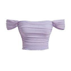 Women Purple Crop Top