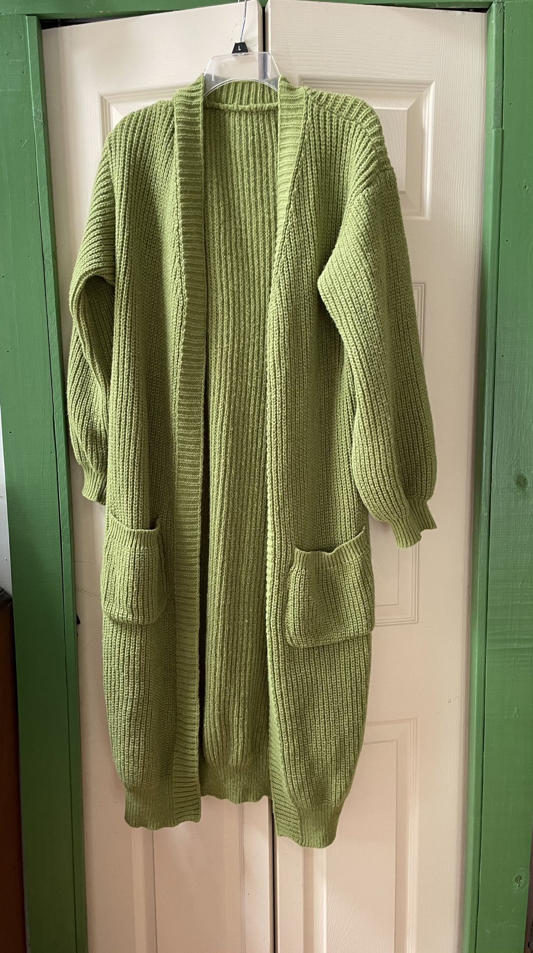 Ladies Long Open Cardigan