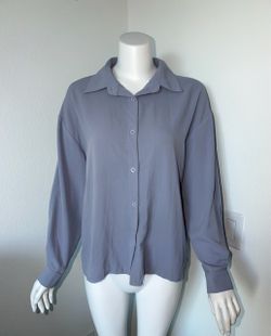Button Up Drop Shoulder Blouse