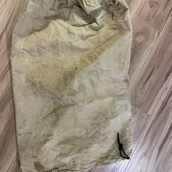 Large sturdy canvas drawstring duffel bag