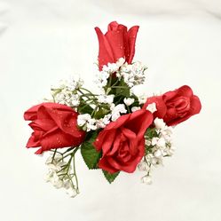 Rose Valentines silk flowers - red roses