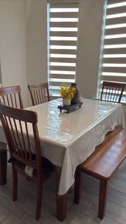 Table with bench and 4 chairs $200