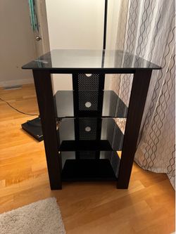 Glass tv stand