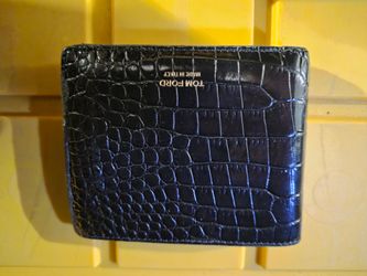 Tom Ford Crocodile Embossed Bifold Wallet