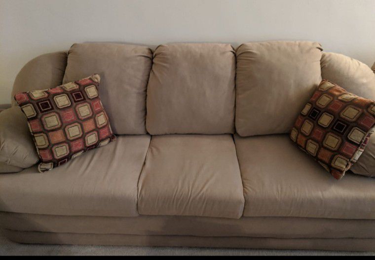 Tan sleeper sofa