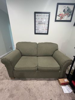 Green loveseat