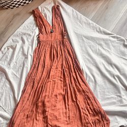 Forever21 Orange Flowy Dress
