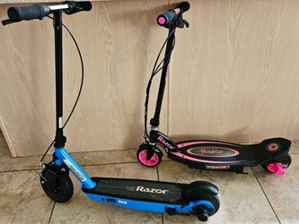 Razor E100 & Razor E90 Electric Scooters.  Storage Unit find.  No Chargers. Sold As Is.  Not sure if they work.