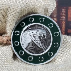 Slytherin Challenge 3D Enamel Coin By Geek Gear Inspired by Harry Potter Wizardi