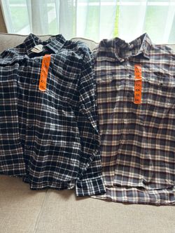 Men's Plaid Flannel Shirts XXL – Set of 2