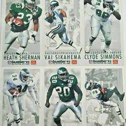 1993 McDonald's GameDay Cards Philadelphia Eagles Card Uncut Sheet B# 2 Of 3