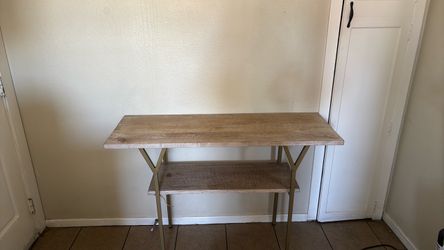 Two Tier Wood & Metal Console Table
