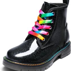 Glitter Combat Boots