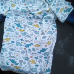 Size 12 Month Boys 2; Onesies  2 Shirts 5 Bucks