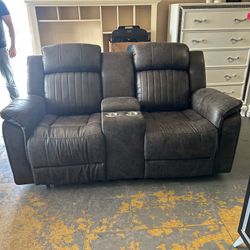 Manual reclining sofá