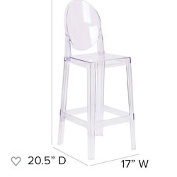Brand new Set Of Four Acrylic Clear ghost Barstools