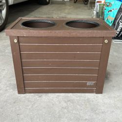 Dog Bowl Holder With Storage