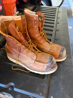 Throrgoood Steel Toe Boots Size9.5