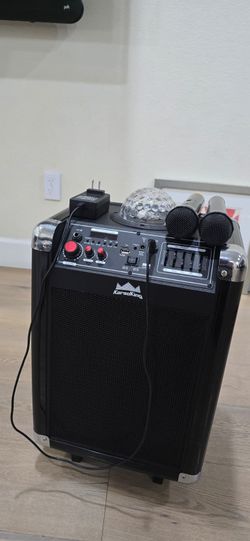 KaraoKing Portable Karaoke Speaker System with 2 Wireless Microphones