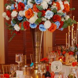 8 Floral 60cm Centerpieces With Floral Arch Pieces 