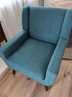Teal Wingback Accent Chair