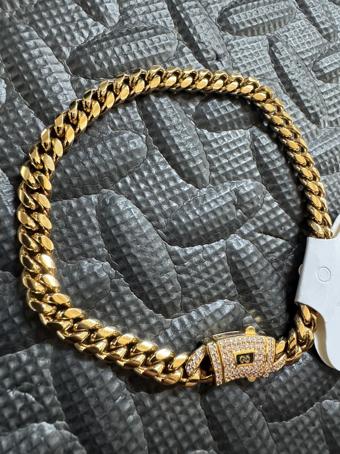 8” Gold Stainless Steel Miami Curb Cuban Chain Bracelet 6mm width