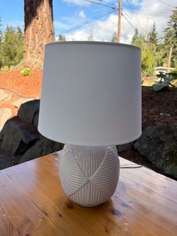 White Boho Lamp