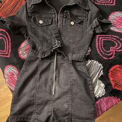 Denim Romper
