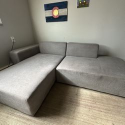 Floyd Two-Piece Form Sectional – Light Gray Modular Couch