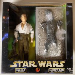 Kenner Star Wars Han Solo As Prisoner & Carbonite Block New in Box 1998 57105